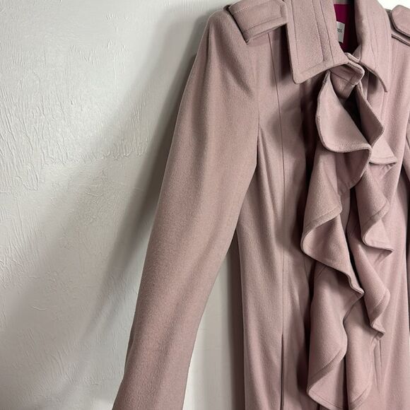 YVES SAINT LAURENT RIVE GAUCHE Vintage 2003 Ruffle Coat Size XS - Picture 3 of 14